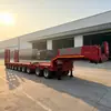 Suprimento de comércio exterior: Semirreboque de plataforma baixa com pescoço de ganso de 10 eixos, reboque multi-eixos de alta resistência de 80/100 toneladas para transporte de itens grandes