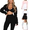 Comercio exterior chal liso para mujer hueco exterior chaleco primavera y otoño tirantes de mujer blusa exterior SU3464