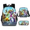Plantas vs. Mochila de Zombis Mochila Escolar Anime Dibujos Animados Cartera