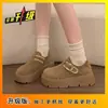 Mocasines Slip-On estilo Birkenstock de suela gruesa para aumentar la altura para mujer, Nuevo modelo 2026, Talla 34, Zapatos casuales versátiles retro para estar en casa