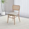 Silla de comedor de hierro de estilo nórdico, moderna y sencilla, de ratán, ideal para hoteles, clubes y casas de familia.