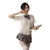 Fantastic Love Nuevo Punto Comercio Exterior Ropa Interior Sexy para Mujer Transparente Sexy Vestido de Estudiante Ajustado Tentación Uniforme Conjunto Sexy