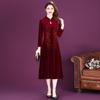 Feliz sogra vestido de noiva cheongsam vestido 2023 outono novo vestido da mãe vestido elegante retro stand collar dress
