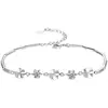 Pulseira da Sorte de Trevo de Quatro Folhas Nova Mais Vendida para Mulheres, Luxo Leve, Pulseira de Zircônia Microcravejada Simples e Fashion para Namorada e Melhor Amiga