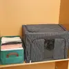 Caixa de Armazenamento de Tecido Oxford com Estrutura de Aço Liso Artefato de Armazenamento Dobrável à Prova de Umidade para Roupas Grande Capacidade Armazenamento Doméstico