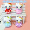 5375# linda falda de flores frescas Hello Kitty llavero de dibujos animados bolso de niña ropa colgante para teléfono móvil regalo