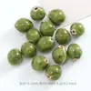 Rábano verde con forma de hueso, cuentas de cerámica, pulsera, collar, accesorios, cuentas sueltas, material para joyería hecha a mano DIY, cuentas