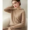 Suéter casual 100% cachemira pura para mujer, sudadera con capucha de punto para otoño e invierno, sudadera con capucha holgada, top entallador