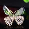 Broche de Borboleta Simulada Europeu e Americano Liga Tridimensional Cravejado de Diamantes Pino de Alta Qualidade Acessórios de Vestuário com Textura Retrô de Alta Qualidade Atacado