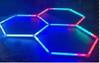 Luz de Garaje Fantasía RGB 110V Luz de Panal Transfronteriza Lámpara de Iluminación Europea y Americana Hexagonal Multifuncional Luz Súper Brillante Regulable