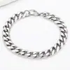 Amazon Wish Aliexpress Ebay Corrente Cubana Hip-Hop Masculina Aço Inoxidável Fivela Única Moagem Hexagonal Pulseira Aço Titânio