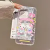 Case Fofo de Desenho Animado Gato Kt Adequado para Celular Apple 16Promax Iphone15 Japonês e Coreano 13 Totalmente Coberto 14 Anti-Queda 16