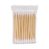 Aishangla cotonete cotonete de bambu para puxar as orelhas maquiagem cotonete de algodão cotonete de duas pontas cotonete de limpeza descartável
