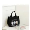 Bolsa de Lona Portátil con un Diseño Elegante, Bolso de Hombro Sencillo para Salidas, Bolso de Mano Compacto, Engrosado para el Viaje Diario, Bolsa para el Almuerzo para el Trabajo