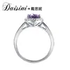 Anillo de Plata de Ley S925 con Piedra Semipreciosa en Forma de Pera Gota de Agua para Mujer, Corindón que Cambia de Color Alejandrita, Una Pieza al por Mayor