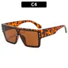 Gafas de Sol Integradas Hip-Hop de Marco Grande con Remaches Retro Europeas y Americanas, Protección Solar Personalizada de Moda para Exteriores, Gafas de Sol de Tendencia Transfronterizas