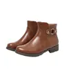 Gran cantidad, buen precio, botines tejidos, punta redonda, tacón grueso, cremallera lateral, hebilla metálica, botines de tacón, alta relación costo-beneficio, zapatos de mujer para otoño e invierno