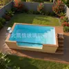 Instalação de piscina comercial externa acima do solo em PRFV piscina de hotel pousada resort personalização de piscina