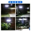 Uau, luminária de chão de três cabeças solar personalizada, luminária de parede, luminária de pátio com sensor de movimento, luminária de jardim gramado externa com controle remoto