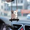 5 Adornos de Perro de Viento de Talla de Madera Resina Muñeco de Dibujos Animados Decoraciones para Coche Colgante para Espejo Retrovisor de Coche Colgante