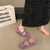 ¡MUKEKe morado taro! Zapatos Mary Jane de Plataforma de Gamuza para Mujer con Lazo Delicado para Aumentar la Altura