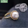 Accesorios DIY anillo de perla elegante de plata de ley S925 soporte vacío anillo soporte de plata anillo brazalete ocultador