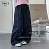 Macacão Infantil Feminino YOJIA Outono 2026 Novo Estiloso Solto Roupa Infantil Calça Casual Calças Infantis Roupa de Outono Fino