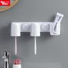 Taza para dientes Estante de almacenamiento para cepillos de dientes Vaso para inodoro Soporte para cepillos de dientes Simple Sin agujeros Vaso para enjuague bucal Juego de soporte eléctrico para dientes