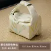 Bolsa de Almacenamiento para Juego de Té de Brocado Blanco Crudo Dorado Claro, Bolsa de Tela Gruesa para Tetera y Tazas de Té Estilo Chino Nuevo, Bolsa de Almacenamiento para Viajes al Aire Libre