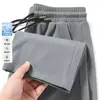 Fabricante Direto Calças Esportivas de Secagem Rápida para Homens, Calças Finas de Verão para Homens, Calças Longas Casuais Jogger de Pernas Retas, Calças de Pernas Retas