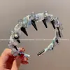 Diadema de Cristal Estilo Pastoral Suave, Adorno para la Cabeza de Tela Lindo y Exquisito, Diadema Dulce Pequeña Floral de Gama Alta para Mujeres, Moderna