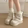 Botas de nieve de felpa suaves y acogedoras de doble uso para mujer, nuevo estilo de invierno 2026, de suela gruesa, forradas de felpa, cálidas y adecuadas para usar al aire libre