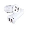 Fabricantes fornecem mini carregador de carro USB duplo multifuncional para celular, cabeça de carregamento rápido 5V2.4A, carregador de carro com anel de galvanoplastia