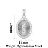 Colgantes de Animales Lindos Transfronterizos, Elementos Adorables de Oso y Delfín, Accesorios de Colgante de Acero Inoxidable Personalizados DIY Incrustados con Diamantes