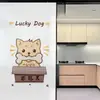 Pegatina de Película de Vidrio Esmerilado de Perro de Dibujos Animados Amarillo para Puertas y Ventanas, Bloqueo Total de Privacidad, Anti-Espionaje, para Restaurantes