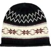 Gorrito de Punto Jacquard Holgado para Mujer, Nuevo para Otoño e Invierno, Venta al por Mayor, Hilo de Gorrito de Moda Versátil, Cálido y a Prueba de Frío