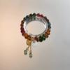 Nuevo Pulsera de Hoja de Loto Estilo Chino con Cuentas de Aventurina Verde Multicapa Estilo Chino Lujo Ligero Pulsera de Gama Alta Joyería de Mano Retro Exquisita para Mujeres