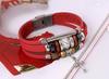 Pulsera de cuero con cuentas nueva de Europa y Estados Unidos, venta al por mayor de joyería no convencional, pulsera de cuero directa