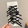 Presilha de Cabelo Laço de Ballet Estilo Veado Branco, Presilha Lateral para Franja, Acessório de Cabelo para Rabo de Cavalo Duplo, Presilha Bico de Pato para Fios Soltos, Piranha para Mulheres