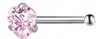 Varilla Recta de Acero Inoxidable Tipo Varilla S Varilla L Clavo de Nariz Anillo de Nariz de Corazón con Circonita Best-Seller Europeo y Americano Joyería para Piercing de Varilla Recta Venta al por Mayor