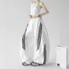 Pantalones de Pierna Ancha para Street Dance Unisex 2026 Verano Nuevos de Cintura Alta Sueltos Blancos Deportivos Casuales para Personas Altas