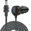 Amazon Transfronterizo Cable de Alimentación Encendedor de Cigarrillos para Coche Gen Car CC Impermeable Tres en Uno Pantalla Digital de Coche Cargador de Coche Mini