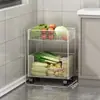 Prateleira de armazenamento de vegetais para cozinha de canto, carrinho móvel de piso doméstico para cesta de armazenamento de frutas, vegetais, cebola, gengibre, alho