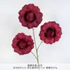 3 Cabezas de Rosas Artificiales con Pétalos que se Levantan para Arreglos Florales de Salón de Bodas, Decoración de Hotel, Muros de Rosas en Cascada de Moda, Flores Falsas