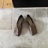 Primeiro Encontro Temporada 2026 Primavera/Verão Novidades Sapatos de Salto Grosso Estilo Fada Retrô Francês Sapatilhas de Bico Quadrado Mocassins Femininos