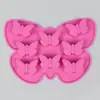 Molde de Silicone de Borboleta com 8 Furos Garrafa de Cera Pinça de Açúcar Decoração de Bolo de Chocolate Fudge Tapete de Gelo Molde de Pudim de Gelatina