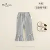 Novo Estilo de Outono para Bebês e Crianças Pequenas Classe A Calças de Roupa para Meninas, Calças Leggings Divididas Confortáveis e Amigáveis à Pele para Bebês Meninas com Laço