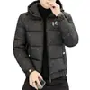 Nueva Chaqueta Gruesa de Algodón Acolchada Cálida de Invierno 2025 para Hombre, Abrigo de Algodón con Capucha, Moda Trendy para Hombres Jóvenes