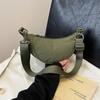 Bolso de Tela Pequeño Versátil Casual Transfronterizo para Mujer 2025 Nuevo Estilo Bolso Bandolera de un Solo Hombro Diseño Nicho Bolso Simple Tipo Dumpling
