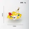 Nuevo broche de metal lindo de dibujos animados de comercio exterior, pin de insignia de aleación personalizado de moda ins japonesa para mujer